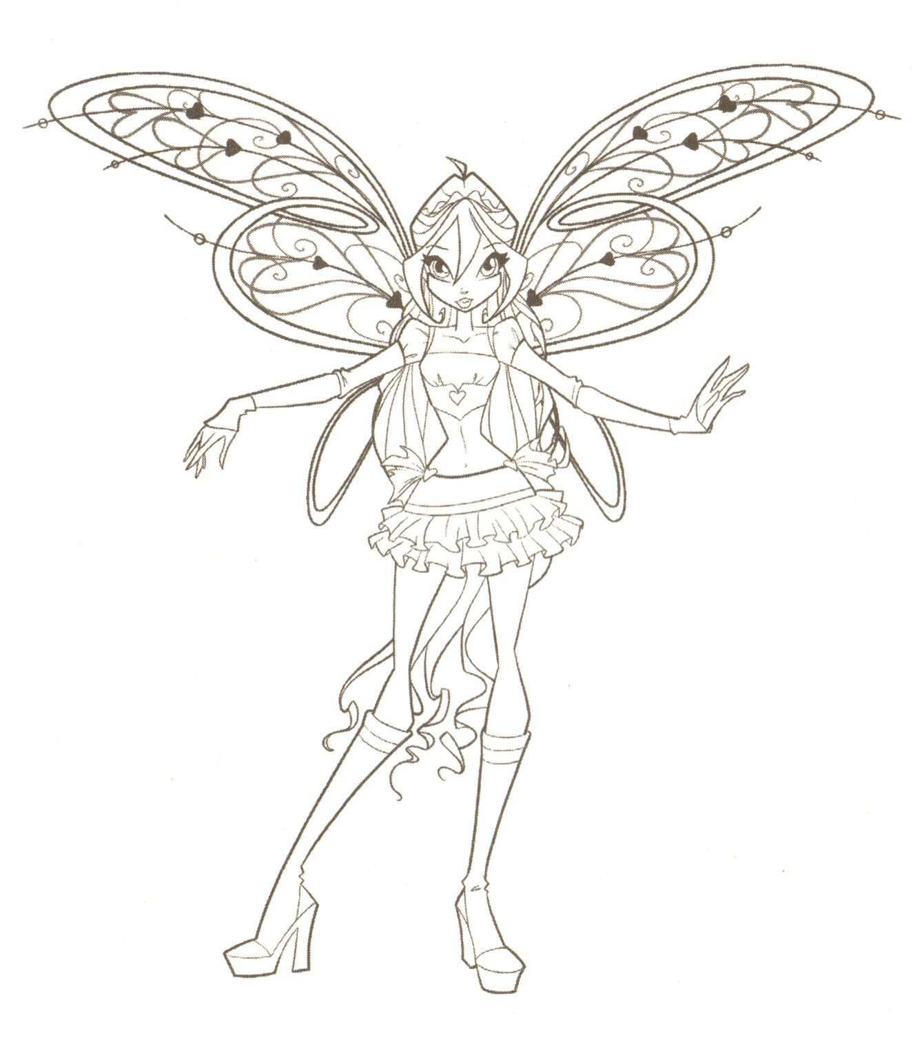 Free Printable Valentine Coloring Pages Winx Club Coloring Pages