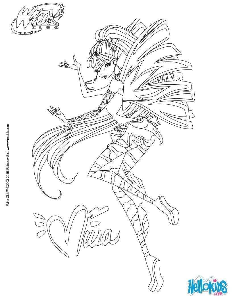 Musa Transformation Sirenix Coloring Page With Images Fairy