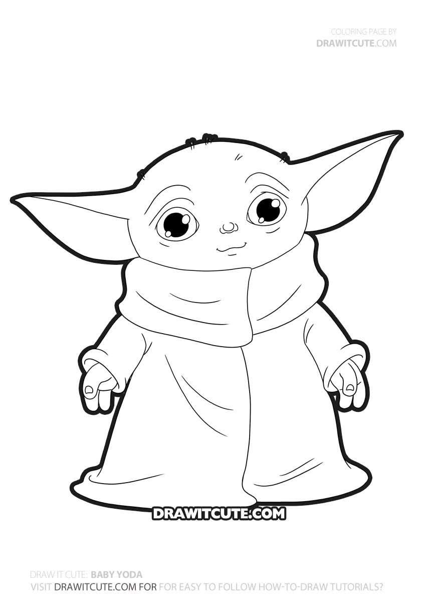 How To Draw Baby Yoda In 2020 Star Wars Drawings Star Wars