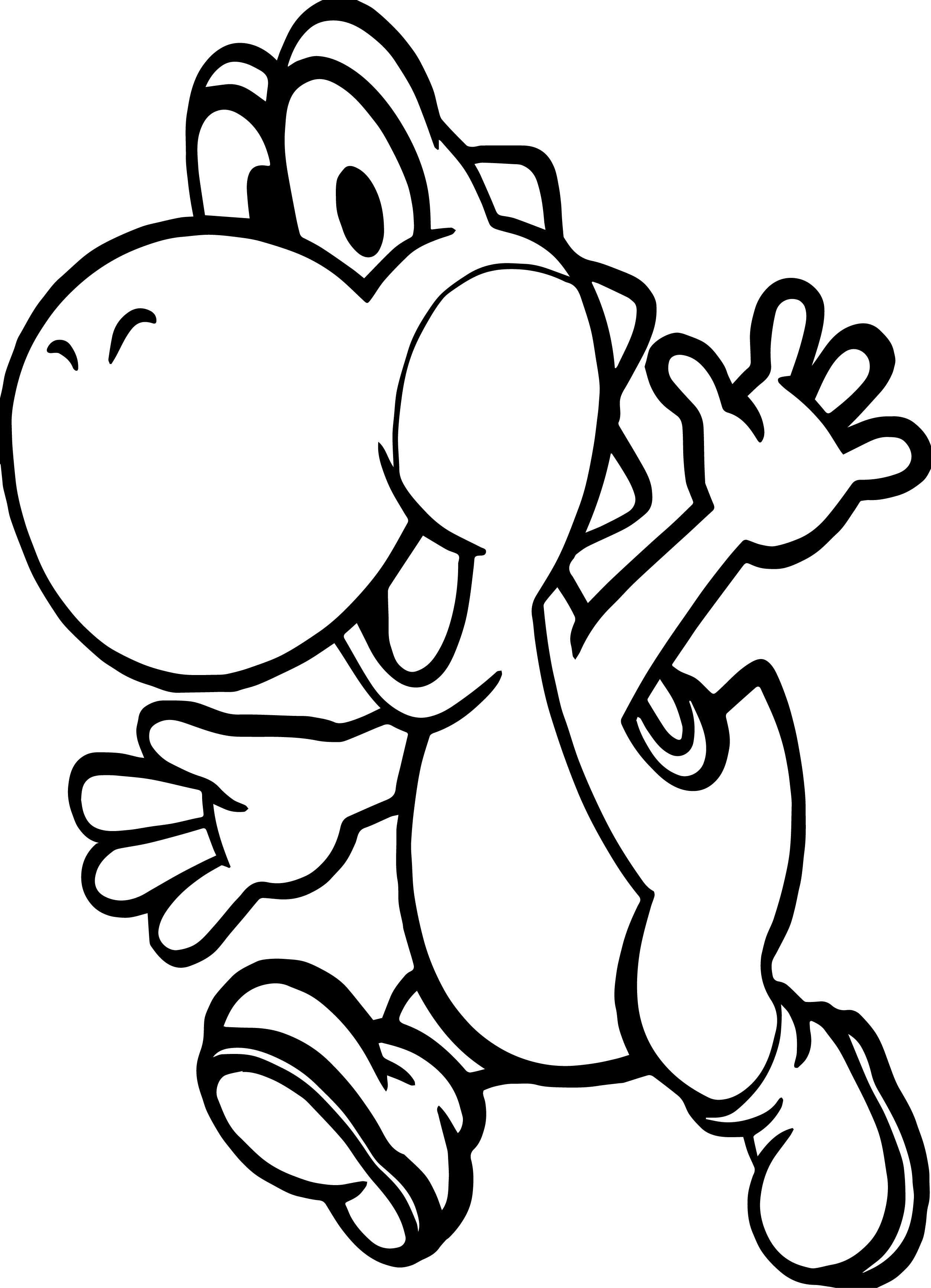 Yoshi Hello Coloring Page Coloring Pages Drawings Yoshi