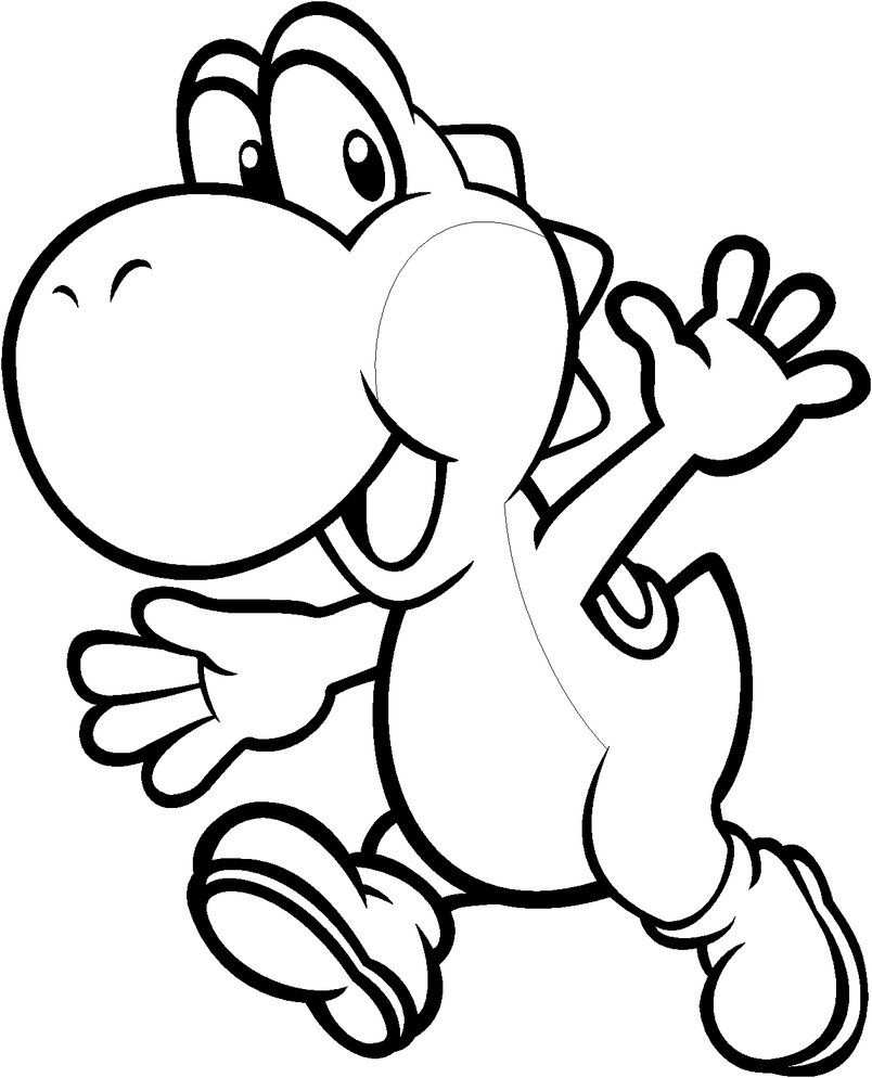Free Printable Yoshi Coloring Pages For Kids Dinosaur Coloring