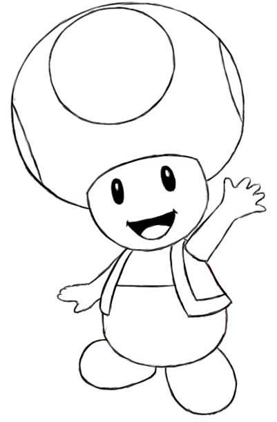 How To Draw Toad With Images Mario Coloring Pages Super Mario