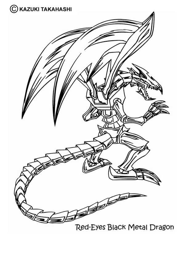 Free Yu Gi Oh Coloring Pages With Images Dragon Coloring Page