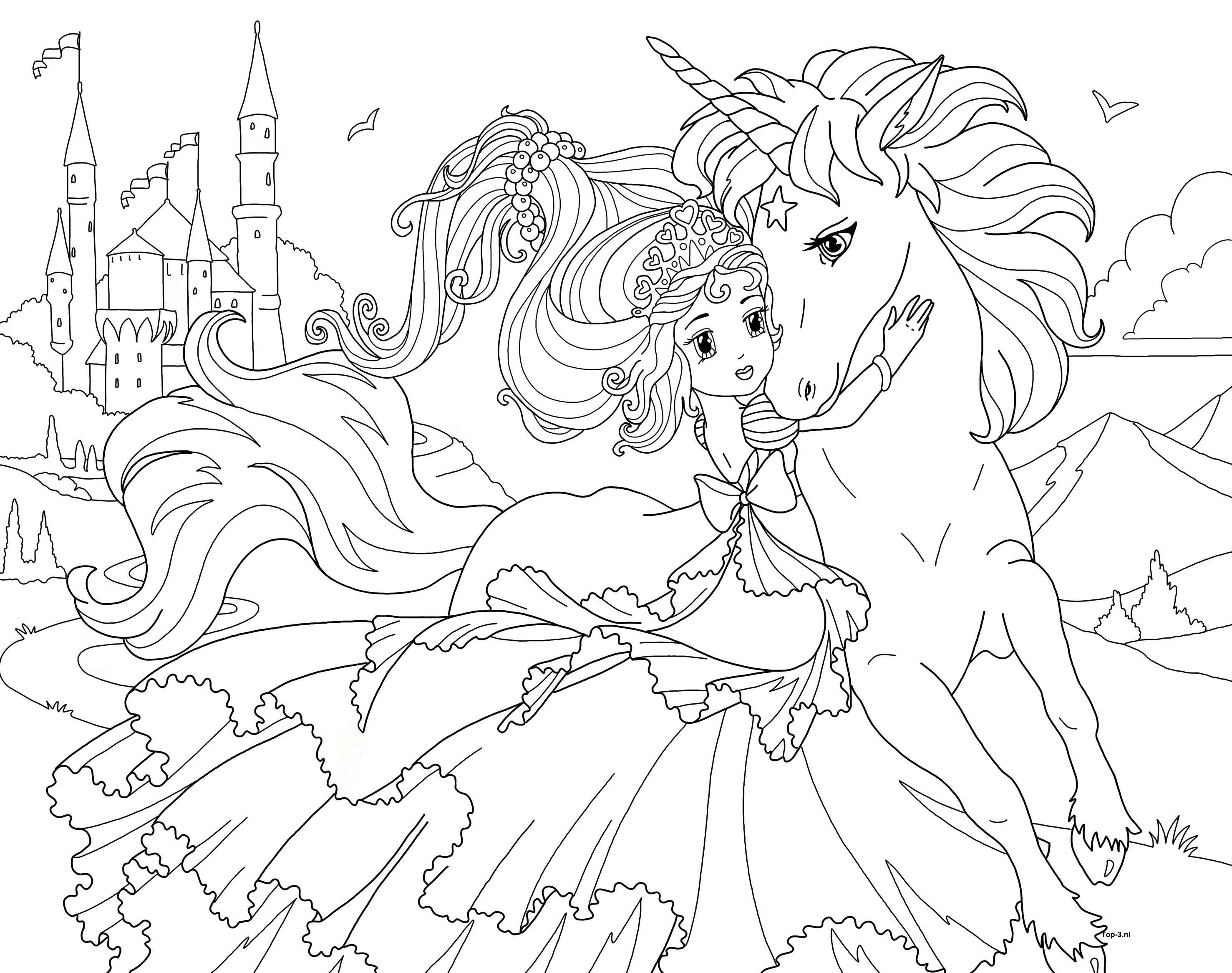 Cute Unicorn 5 Coloring Pages Met Afbeeldingen Kleurplaten