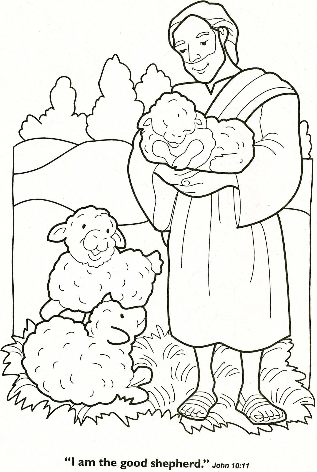 De Goede Herder Bijbel Kleurplaten Zondagschool Bijbel