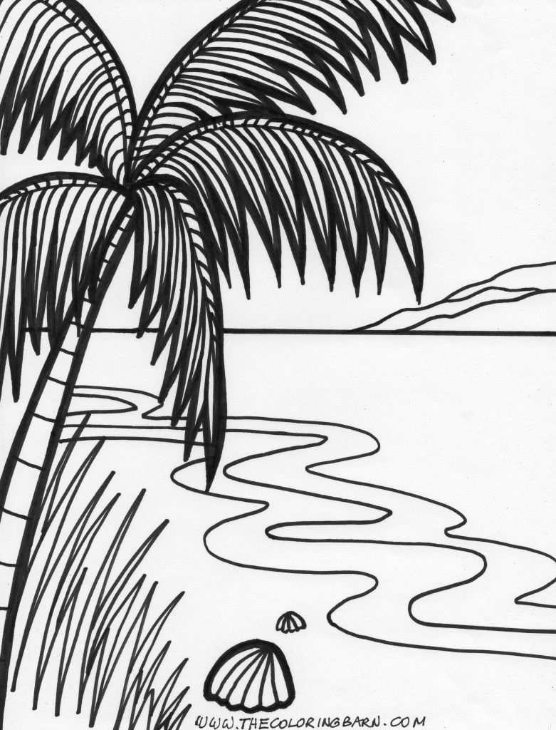 Island Tide Coloring Page Tekenen Leren Schilderen Drawing