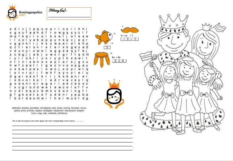 Placemat Voor De Koningsspelen Met Afbeeldingen Placemats