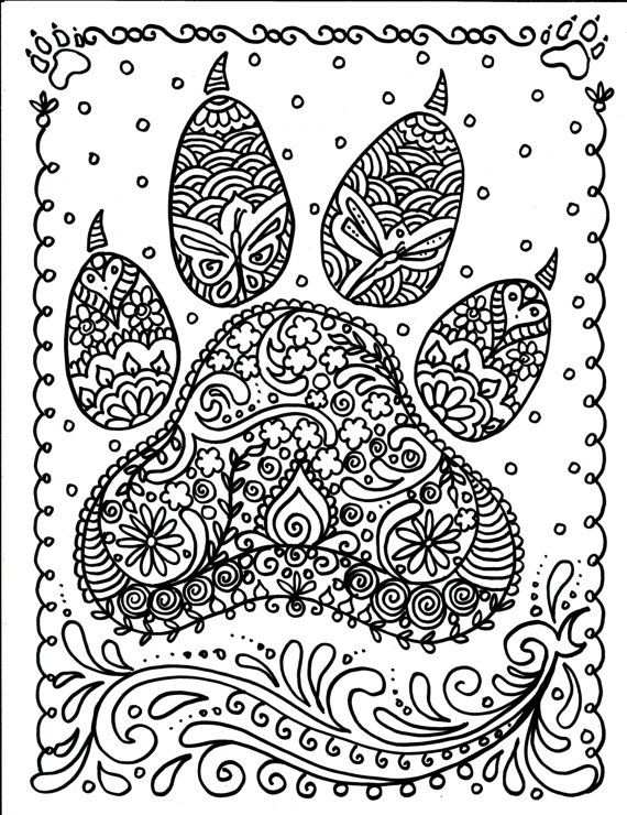 Zentangle Dachshund Dog Dieren Kleurplaten Mandala Kleurplaten