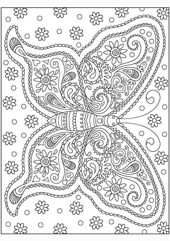 This Adult Coloring Book With Beautiful Butterfly Pictures To