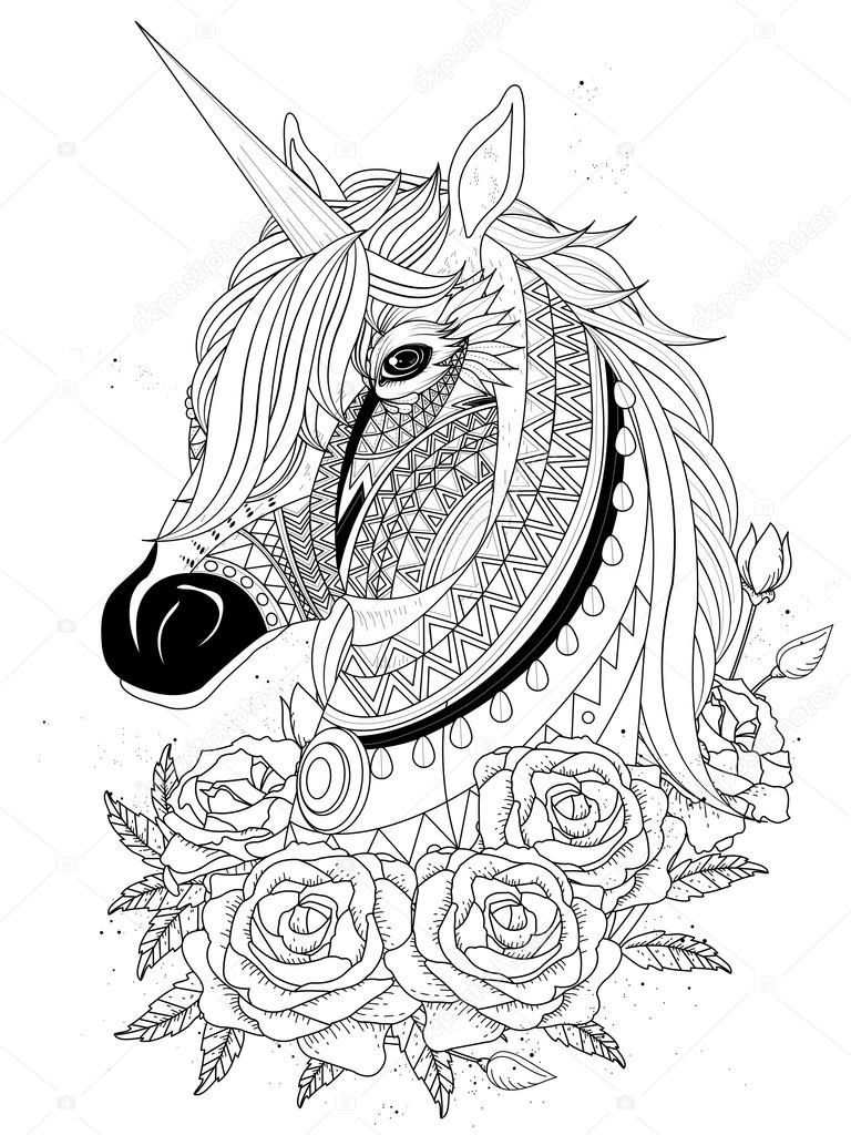 Unicorn Paard Kleurplaat Met Afbeeldingen Kleurplaten Paarden