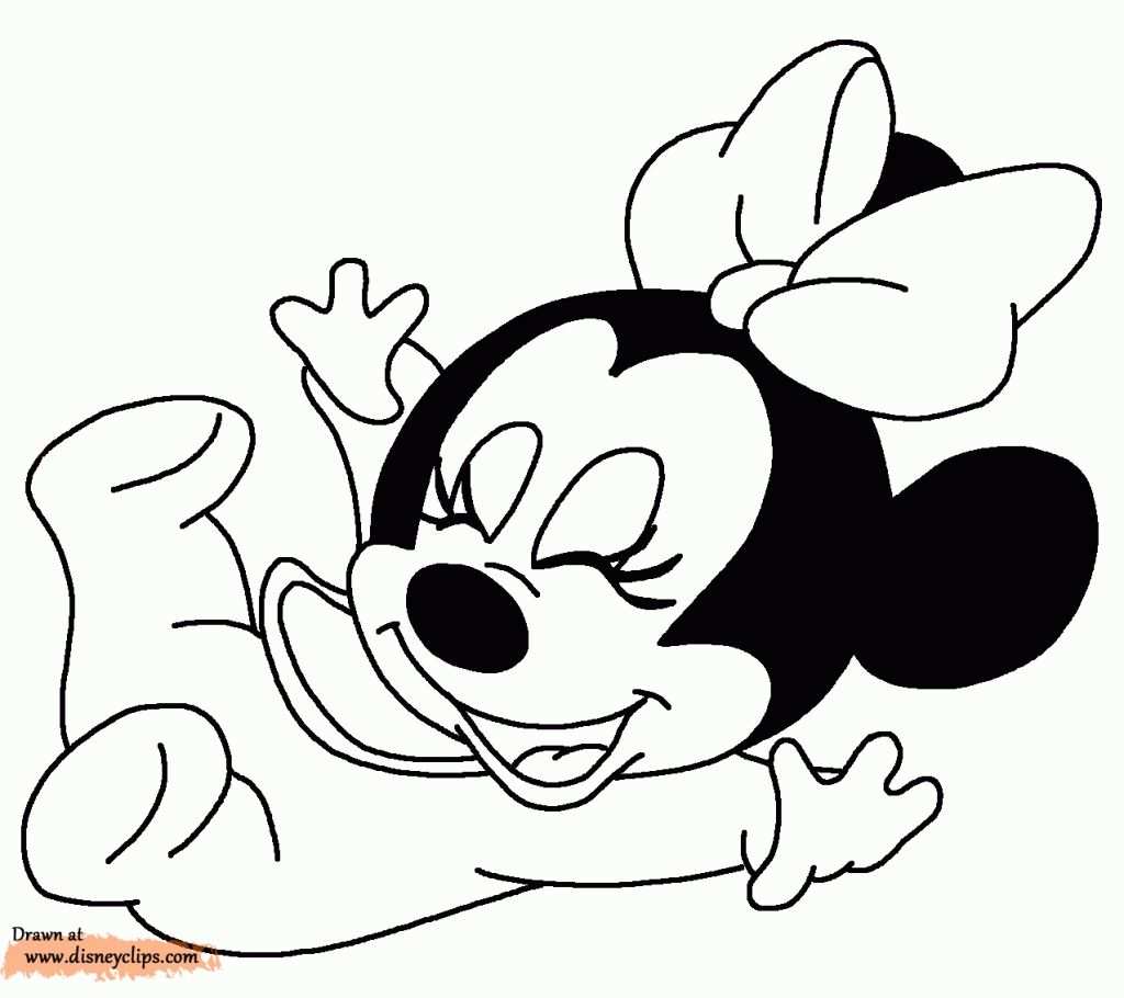 Minnie Baby Coloring Pages 2 By Sean With Images Minnie Mouse