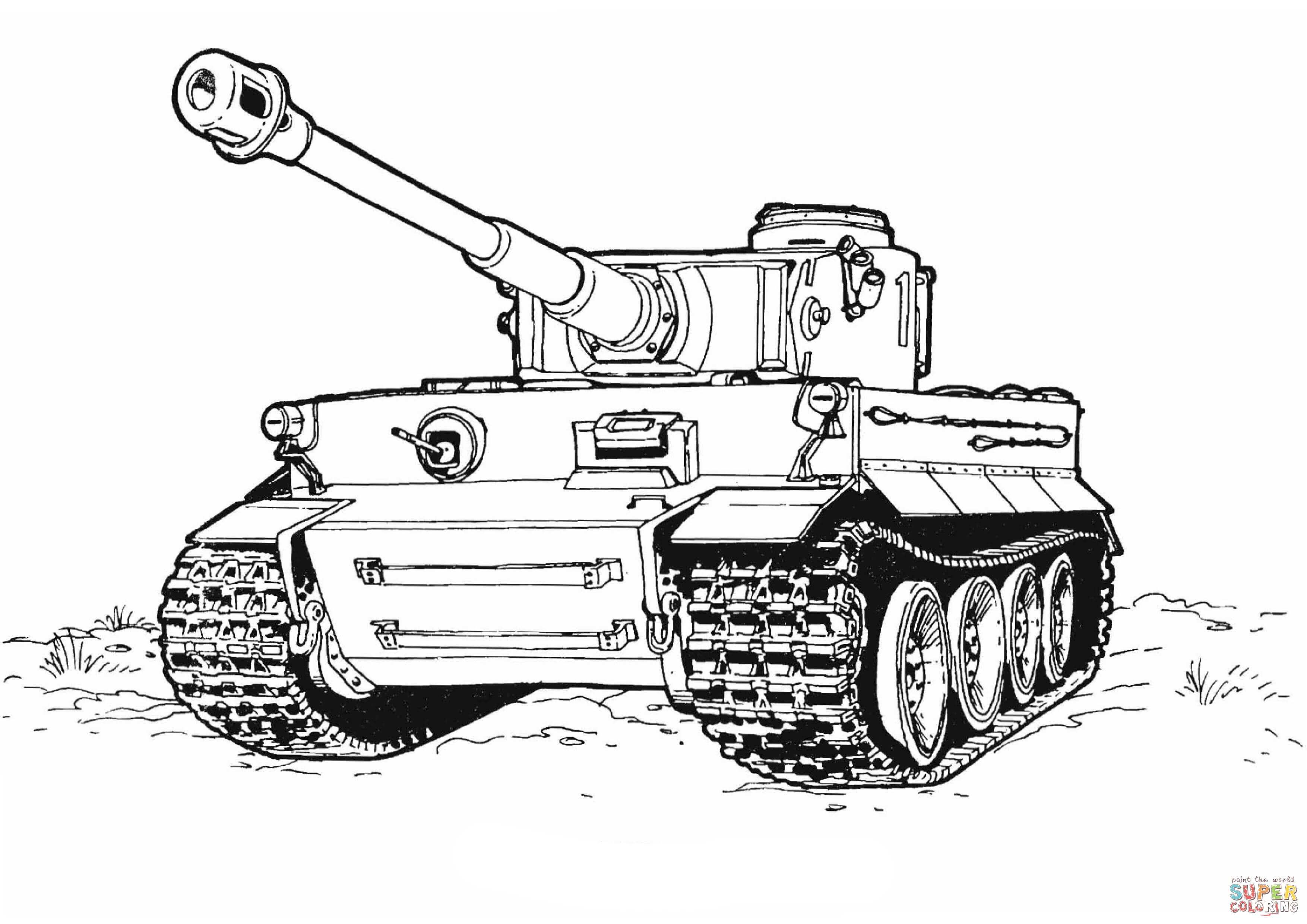 Tiger Tank Coloring Page From Tanks Category Select From 27260