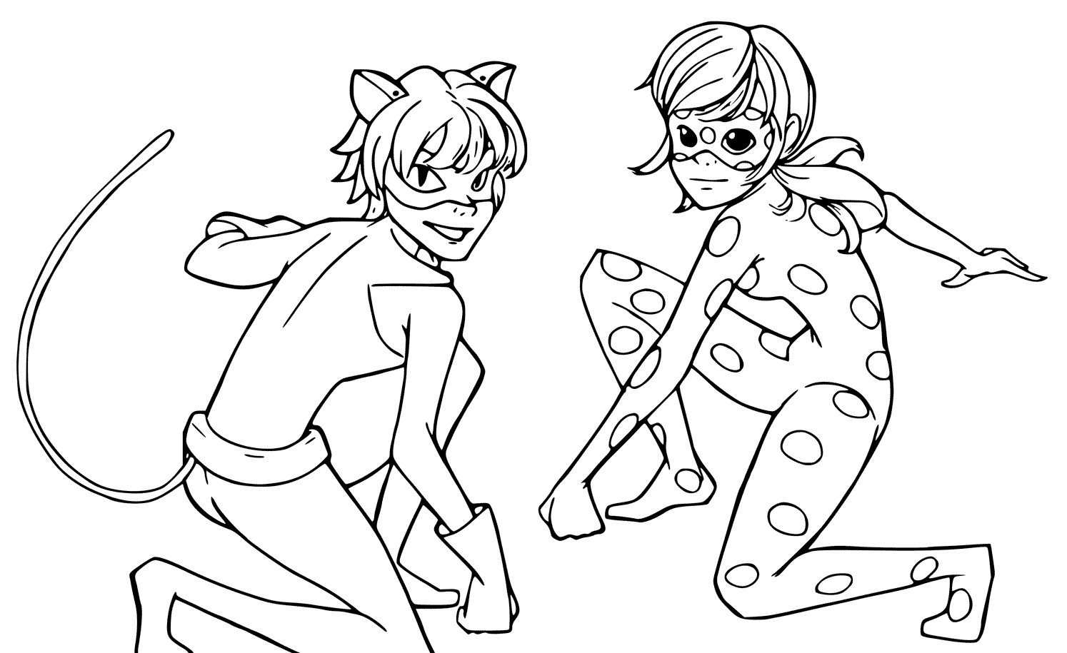 Ladybug And Cat Noir Kwami Coloring Pages - Miraculous: Tales Of