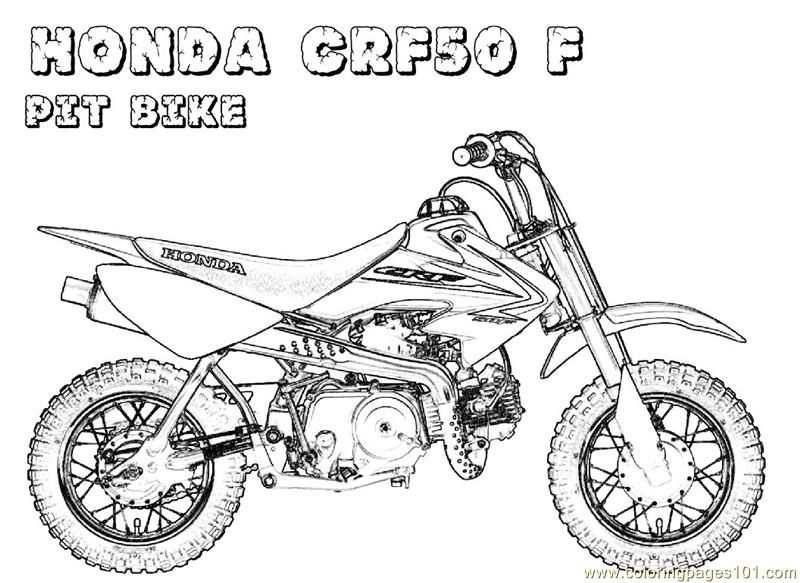 Free Printable Coloring Page Honda Bike Transport Bikes