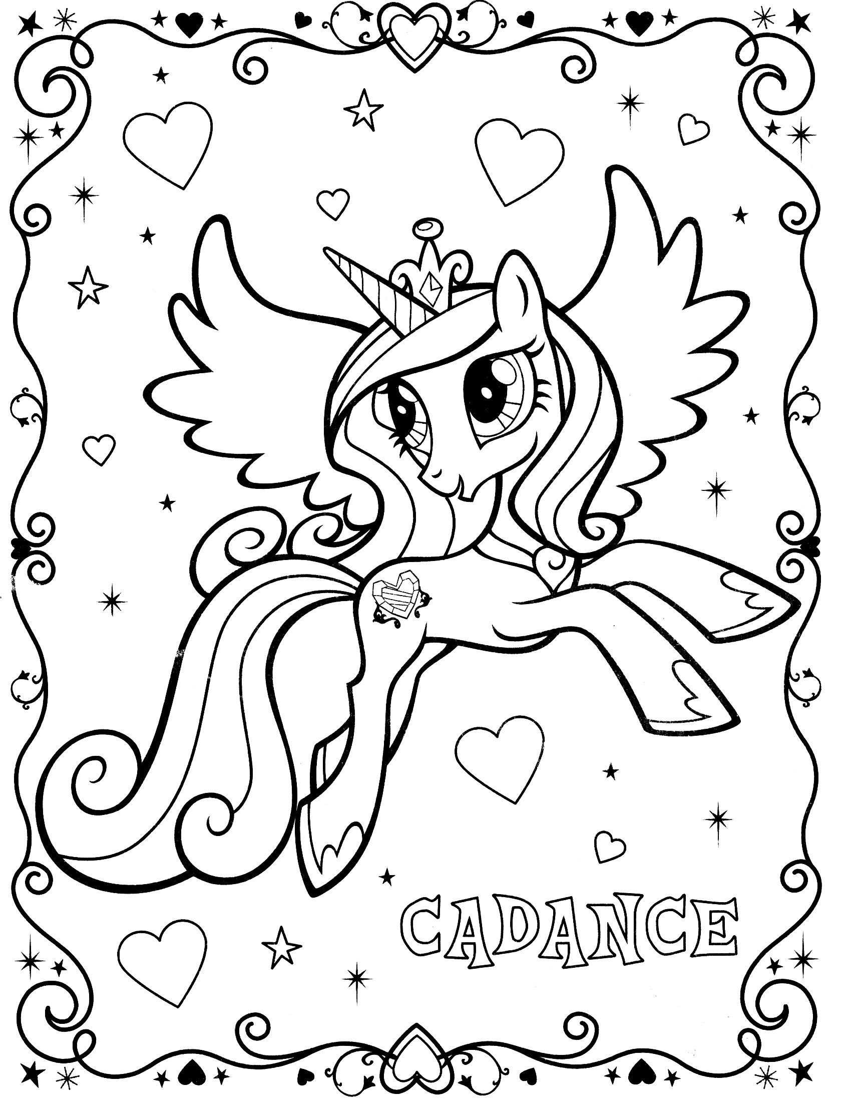 My Little Pony Unicorn Coloring Pages My Little Pony Coloring