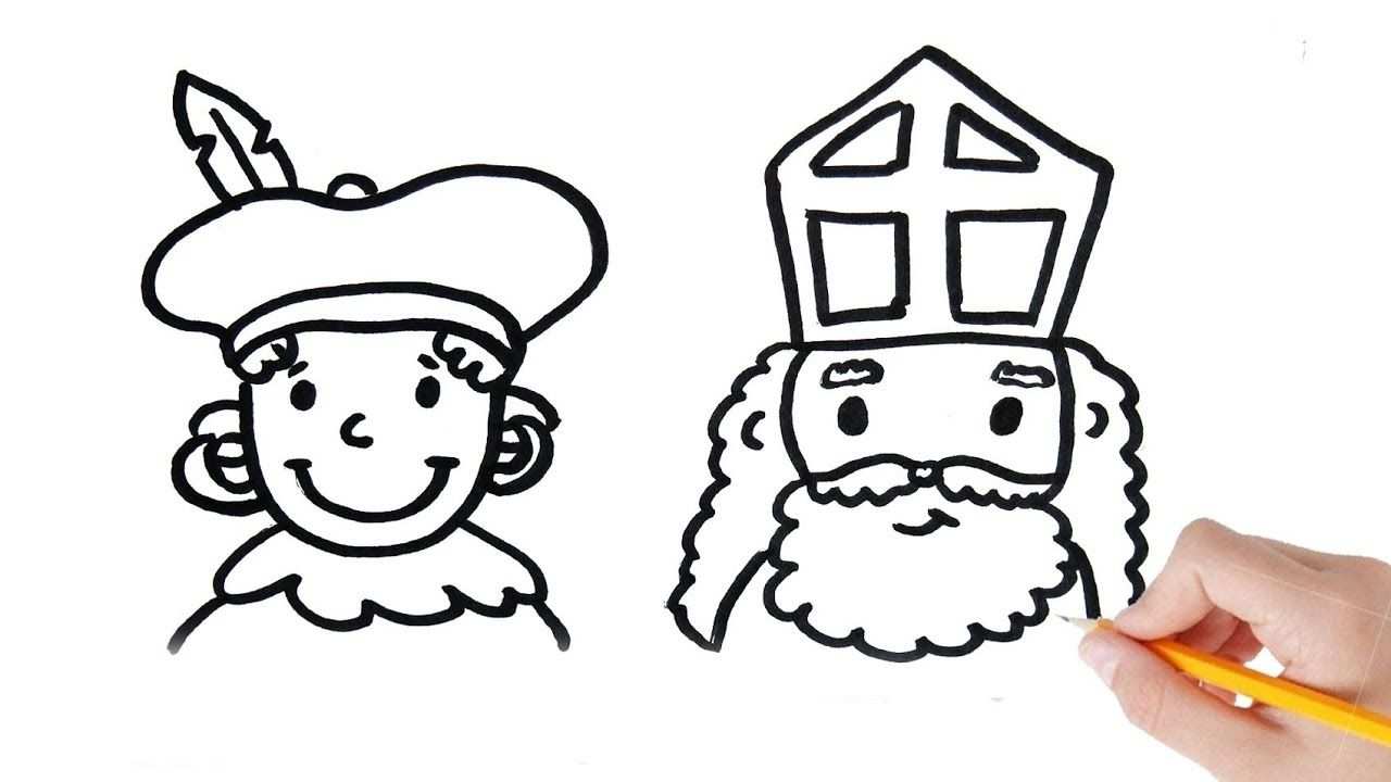 Hoe Teken Je Zwarte Piet En Sinterklaas Stap Voor Stap Met
