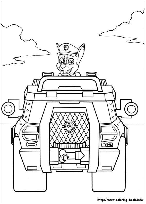 Chase Paw Patrol Coloring Pages Malarbocker