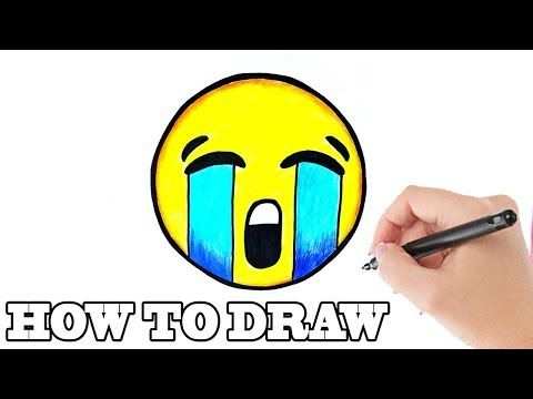 How To Draw Crying Face Emoij Kind Tekening Leer Tekenen En