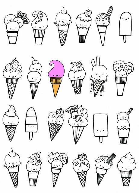 Lots Of Things To Find And Colour On Holiday Icecreams With