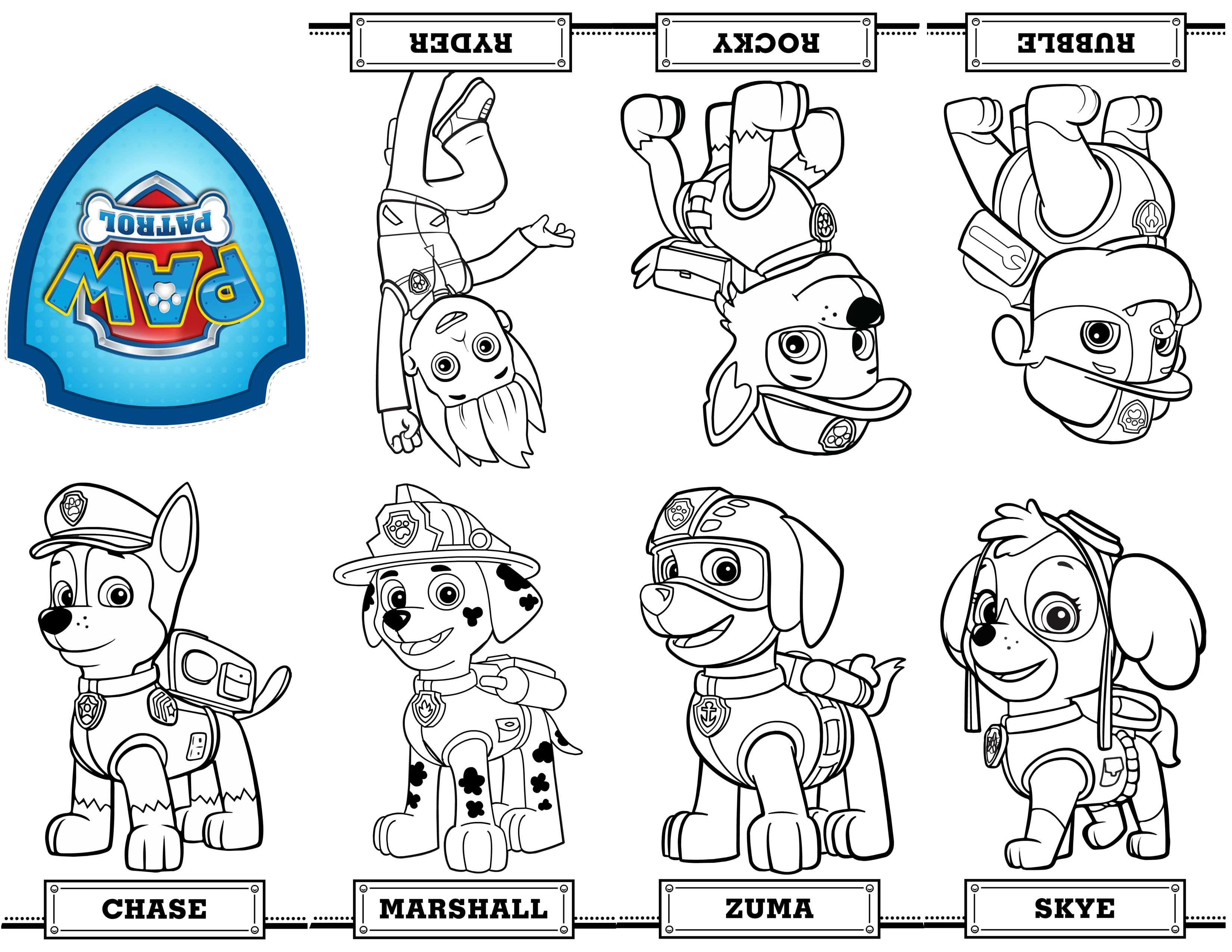 Free Printable Mini Paw Patrol Coloring Book From A Single Sheet