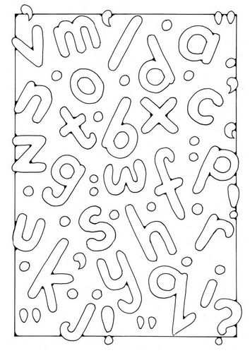 Coloring Page Letters Alfabet Letters Brief Kleurplaten