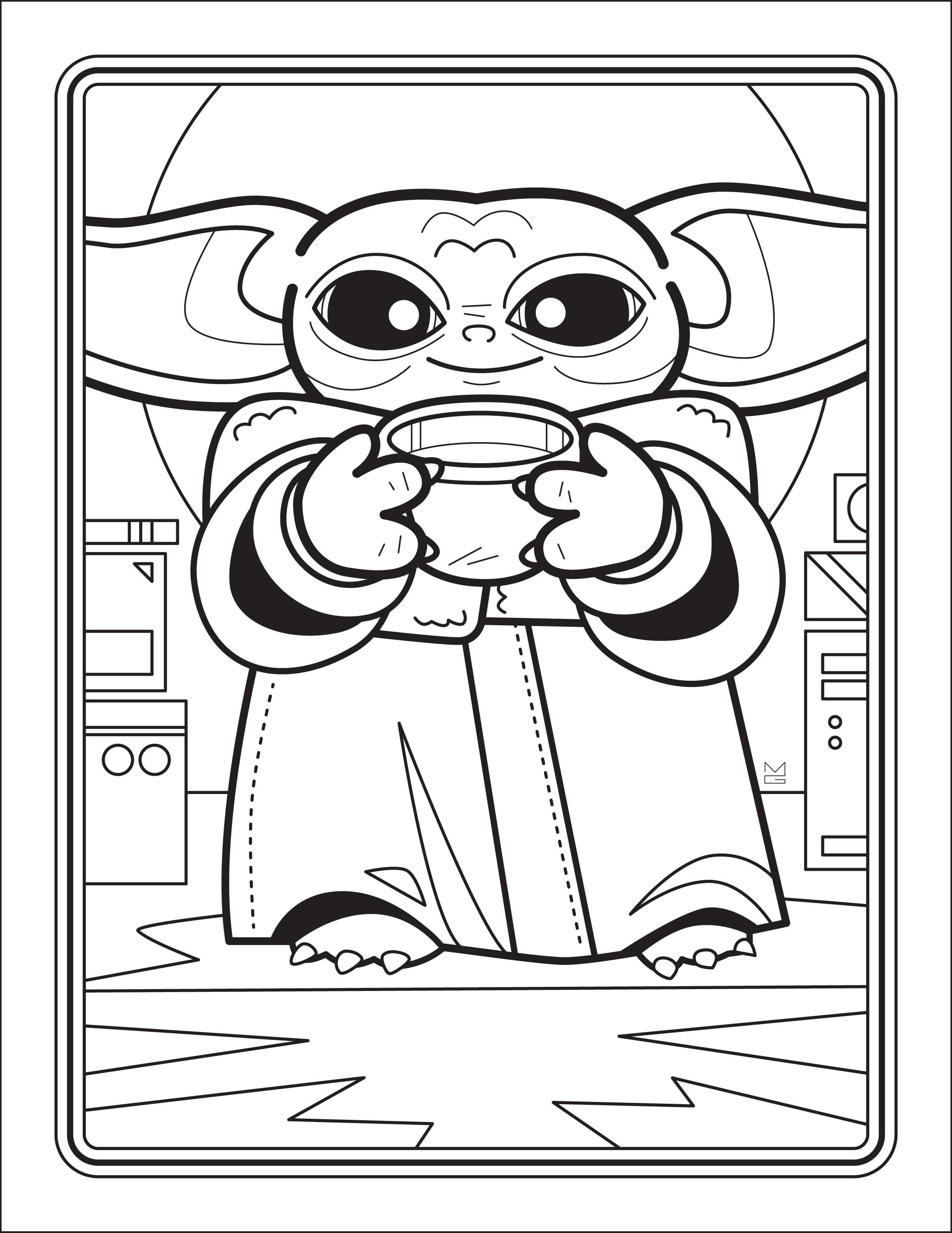 Download Star Wars Baby Yoda Kleurplaat