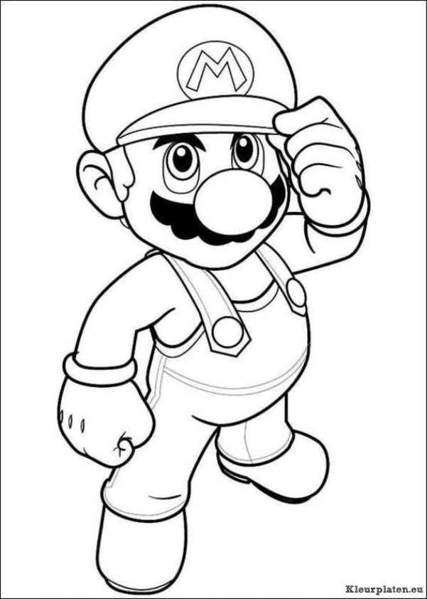 Super Mario Coloring Pages Met Afbeeldingen Kleurplaten
