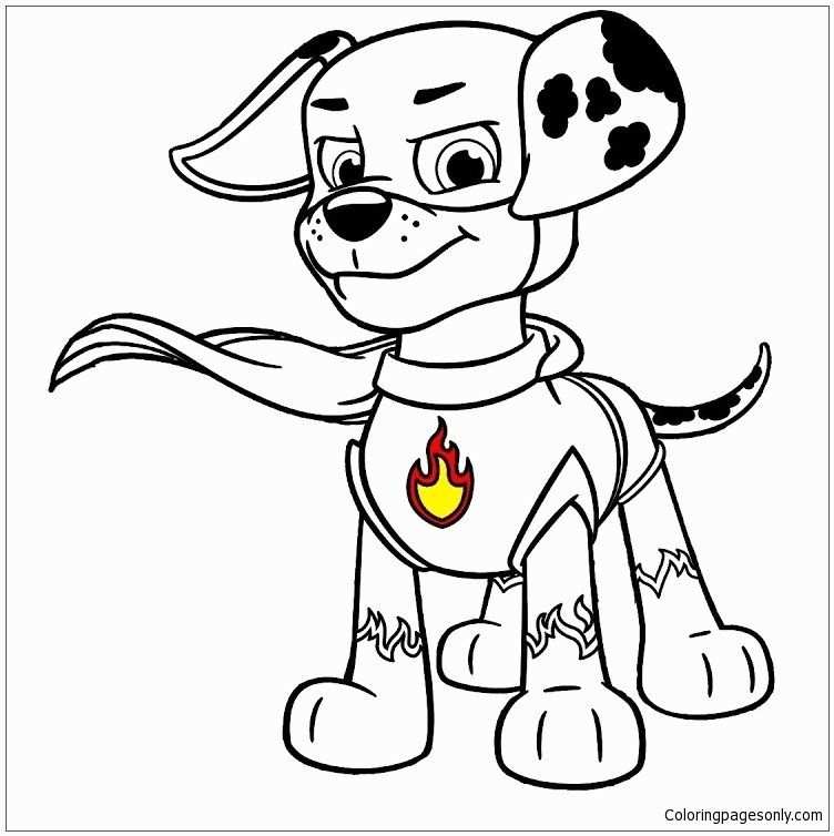 24 Paw Patrol Marshall Coloring Page In 2020 Paw Patrol