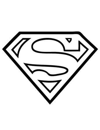 Superman Logo Flock Flockfolie Coloring Page Kleurplaat