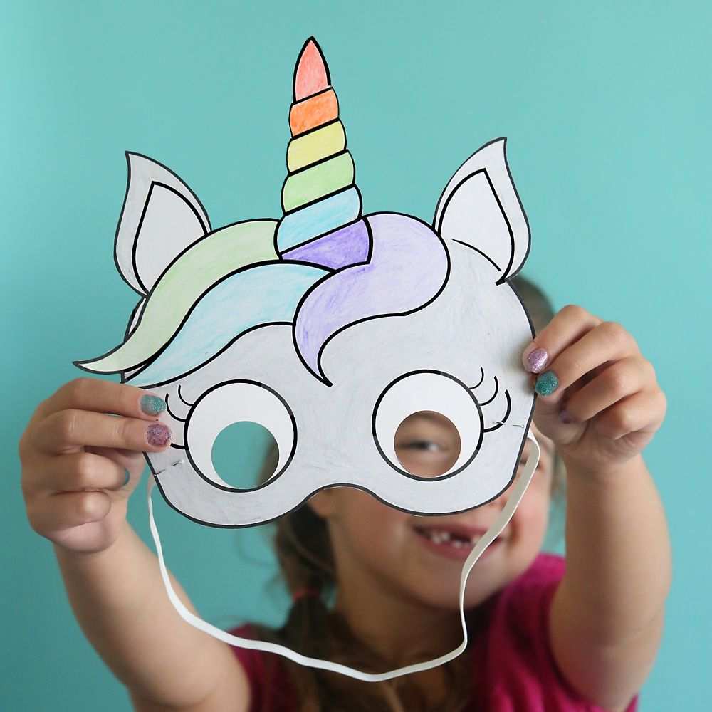 unicorn-kleurplaat-eenhoorn-masker