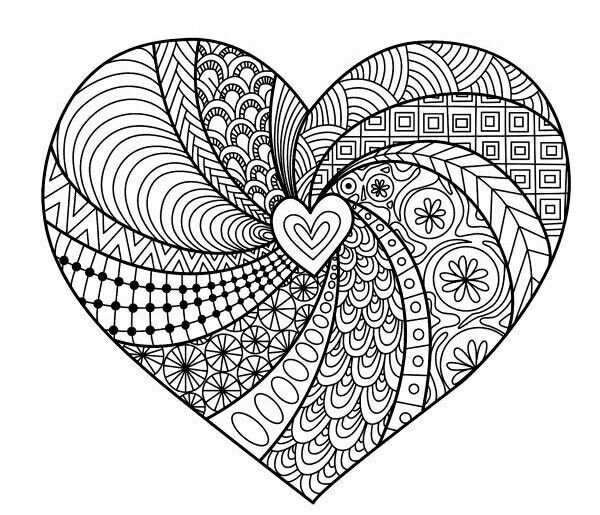 Pin By Melanie Couture On Stvalentin Pinterest Adult Coloring