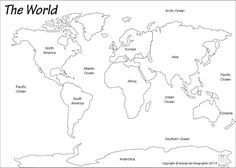 Clipart World Map Outline 8 Kleurplaten Kleurboek Wereldkaart