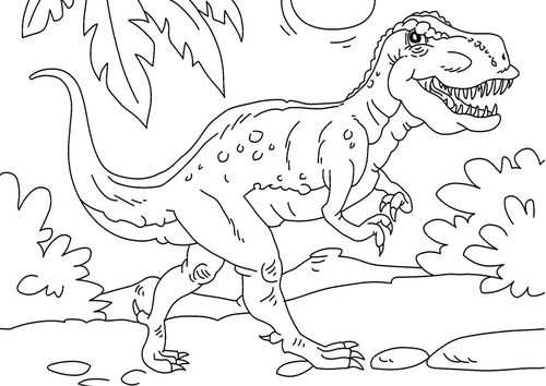 Dinosaurus Tyrannosaurus T Rex Kleurplaat