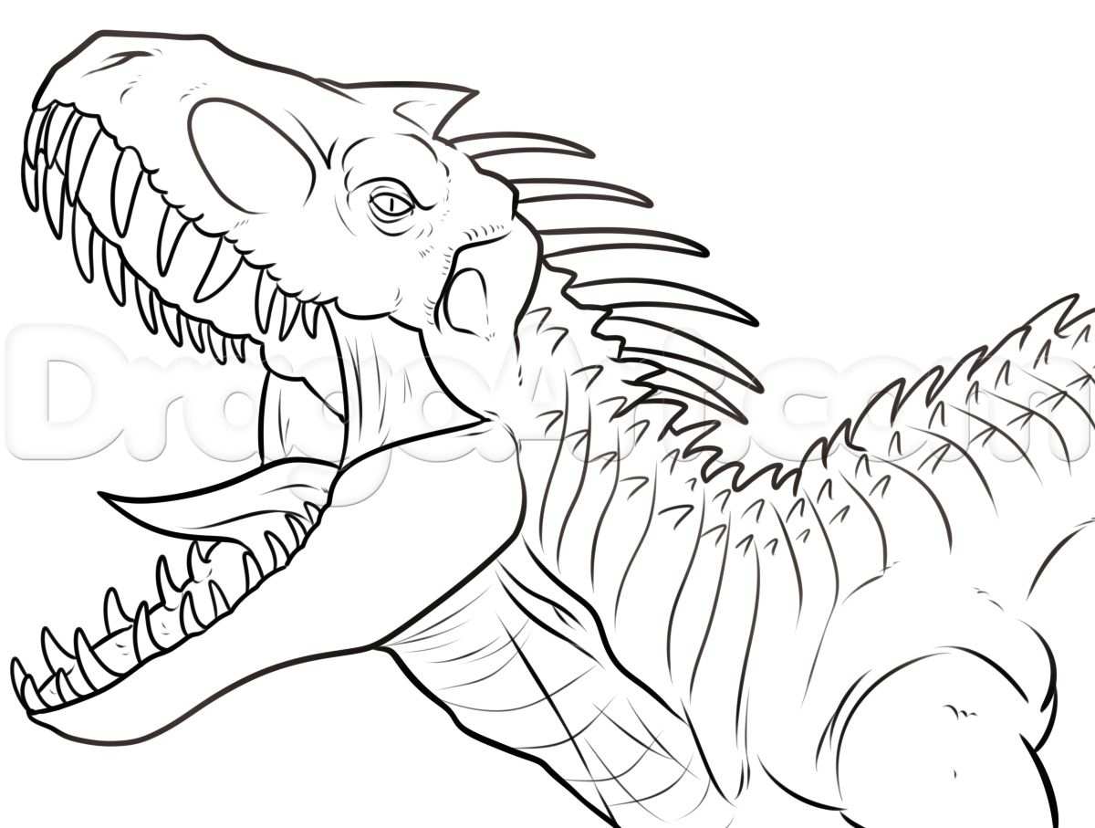 Indominus Rex Kleurplaat Jurassic World