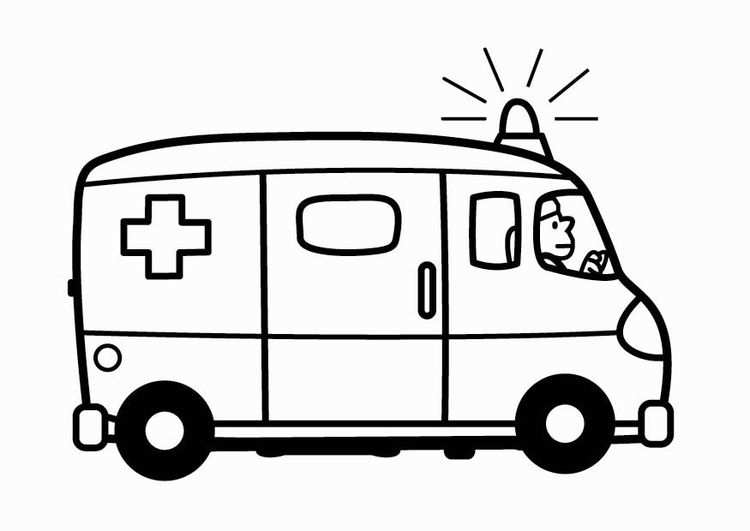 Kleurplaat Ambulance