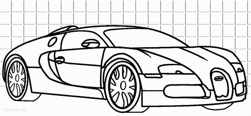 Kleurplaat Auto Bugatti Chiron