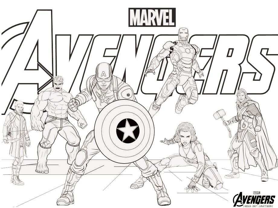 Kleurplaat Avengers Hulk