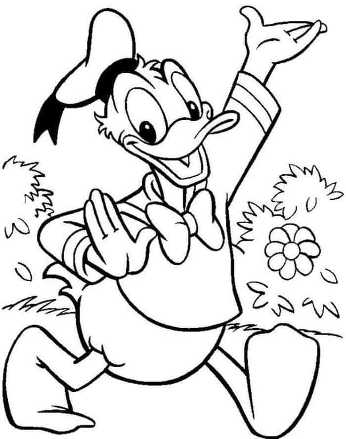 Kleurplaat Donald Duck Makkelijk