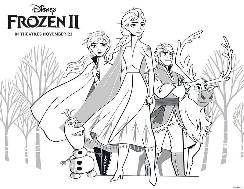 Kleurplaat Elsa Frozen 2
