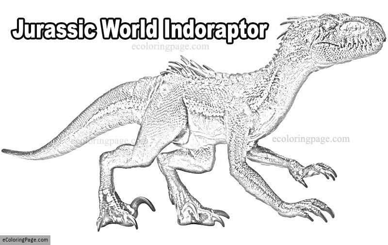 Kleurplaat Jurassic World Indoraptor