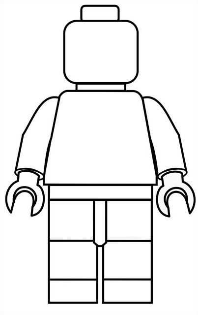 Kleurplaat Lego Poppetje