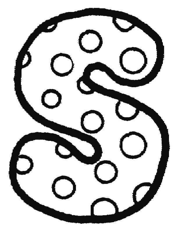 Kleurplaat Letters D