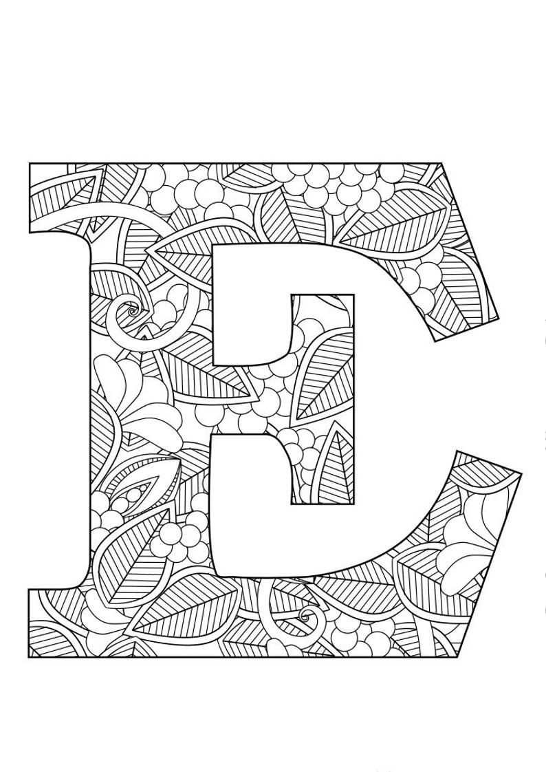 Kleurplaat Letters E