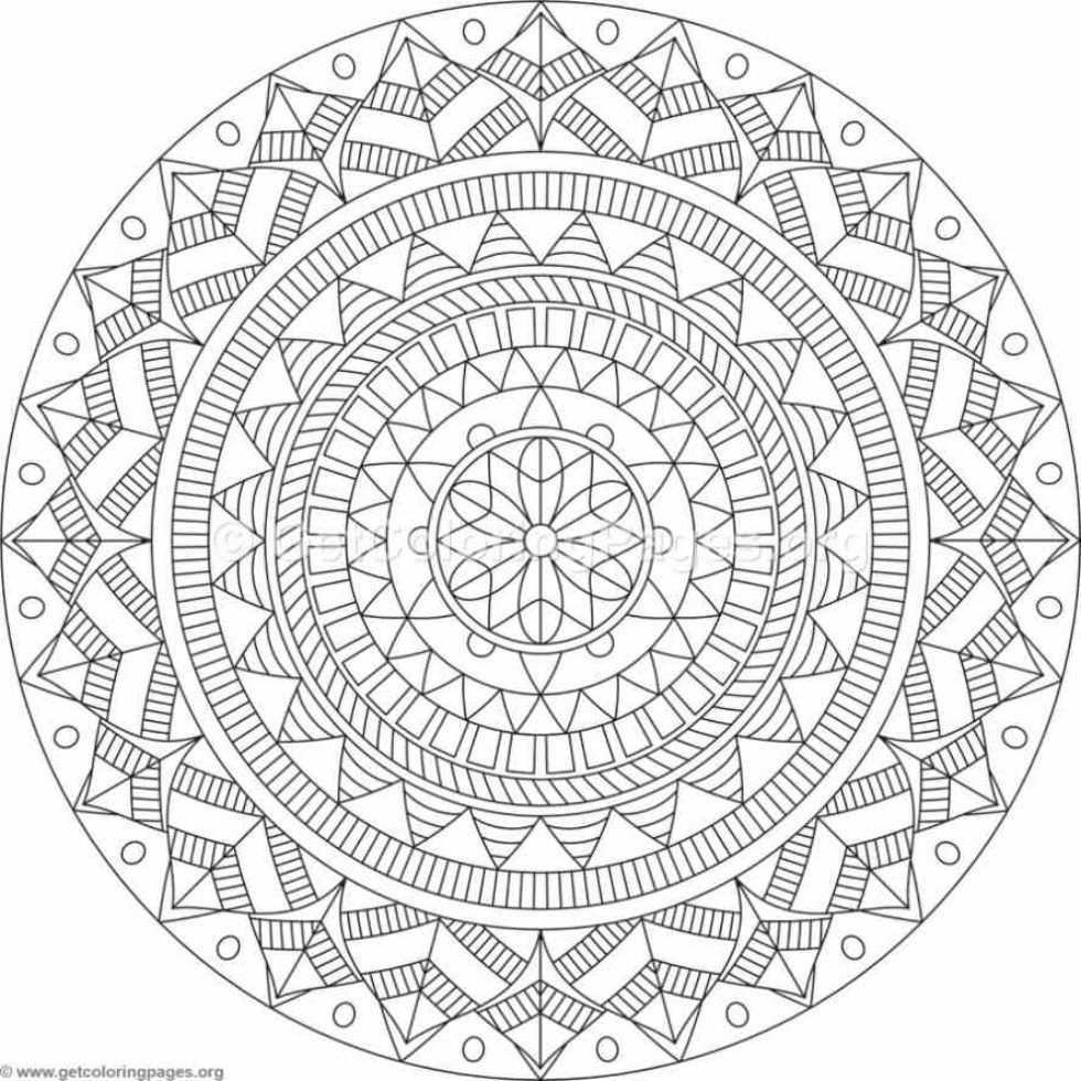Kleurplaat Makkelijk Mandala
