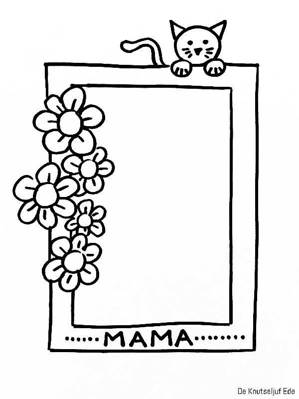 Kleurplaat Mama 40 Jaar