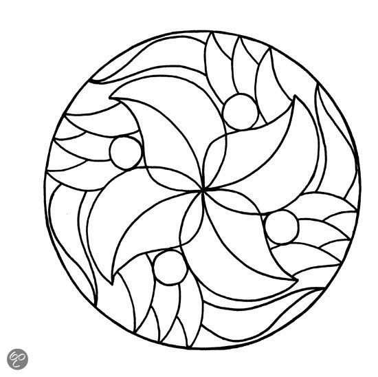 Kleurplaat Mandala Bloemen Makkelijk