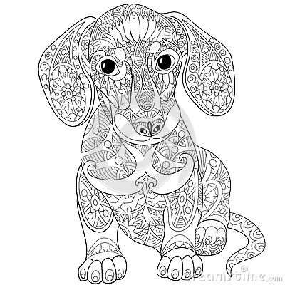Kleurplaat Mandala Dieren Hond