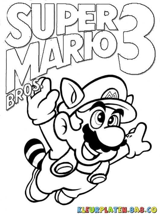 Kleurplaat Mario Bros
