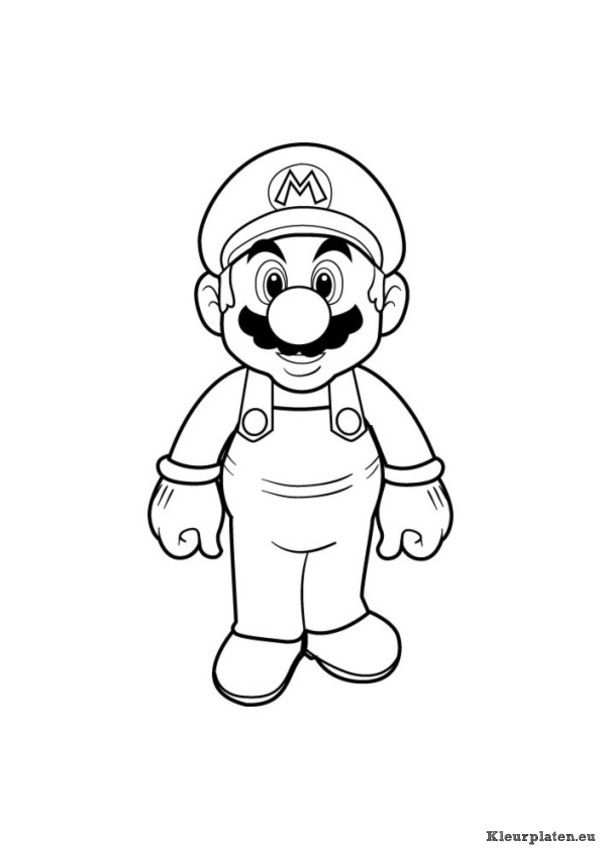 Kleurplaat Mario Kart