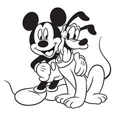 Kleurplaat Mickey Mouse Verjaardag